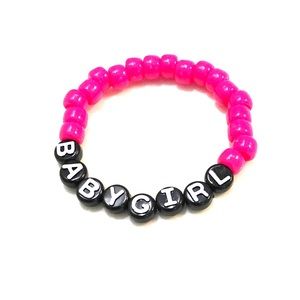 2/$12 Pink “Babygirl” Bead Bracelet